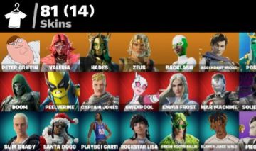 CONTA DE FORTNITE COM EMINEM, ZEUS E MAIS 81 SKINS, 124 PICARETAS E MUITO MAIS!!