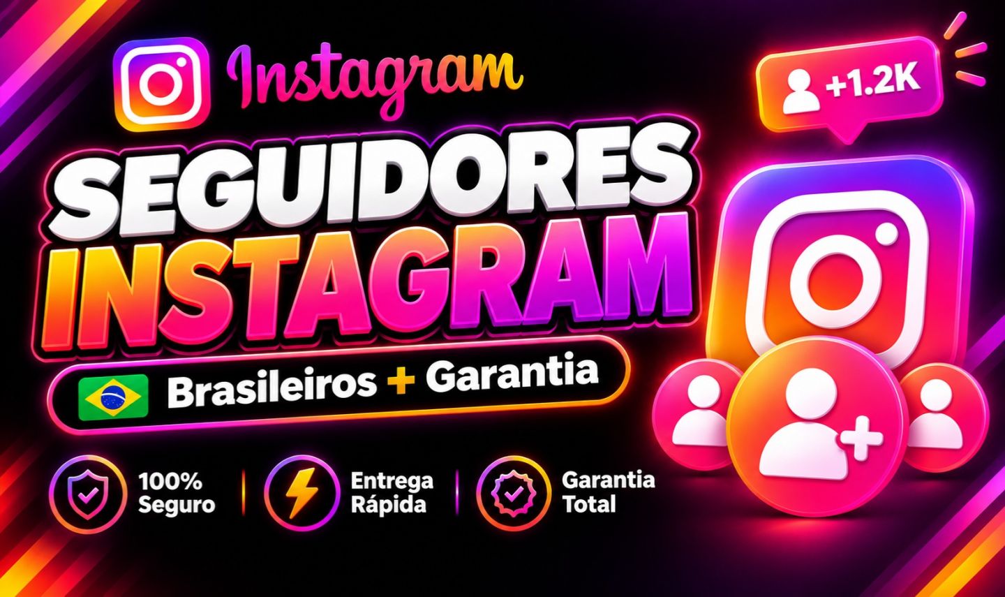 Seguidores Instagram Brasileiros Entrega Rápida + Garantia