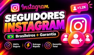Seguidores Instagram Brasileiros Entrega Rápida + Garantia