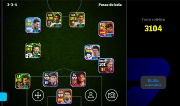 Conta Efootball (3104) Messi big time e Neymar no Santos.