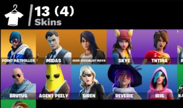 CONTA FORTNITE 13 SKINS POINT PATROLLER
