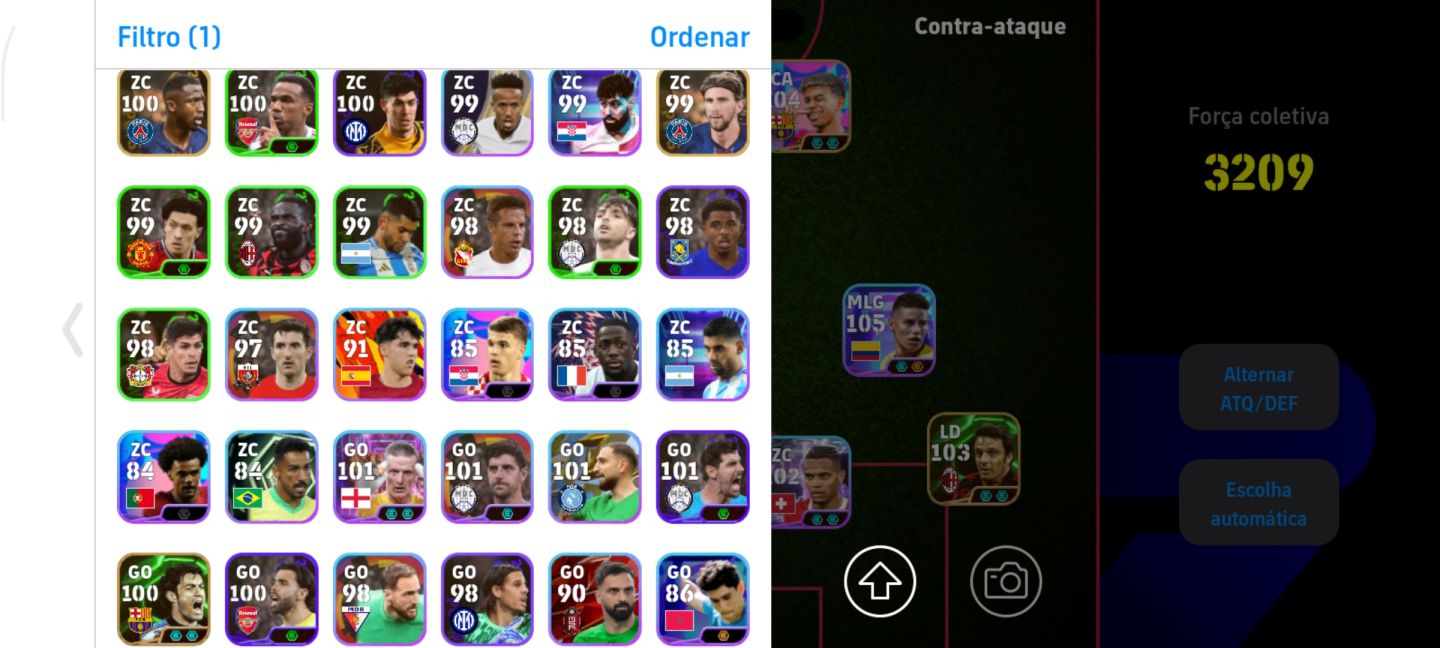 Conta com Neymar e Messi
