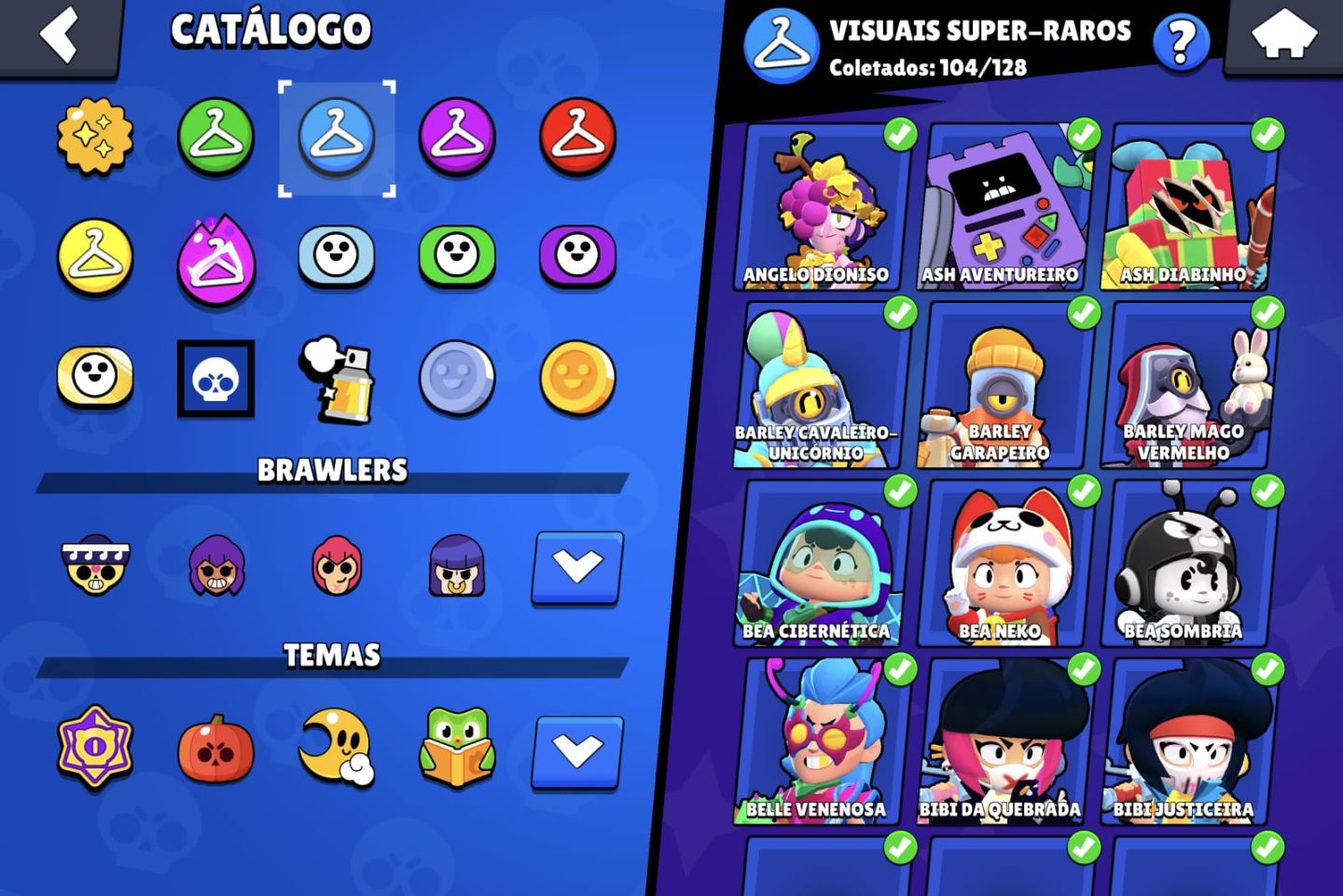 Conta Brawl Stars Full Acesso | 70k+ Troféus | 107/107 Brawler