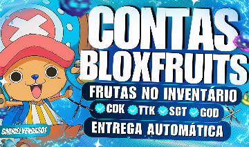 [DESCONTO 40%] CONTAS BLOX FRUITS COM CDK/TTK/KITSUNE/SGT/GOD/FRUTAS NO INV