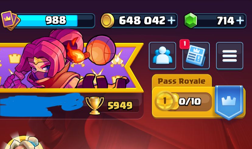 Conta clash roayle - arena 16- 600k gold - 700 gemas