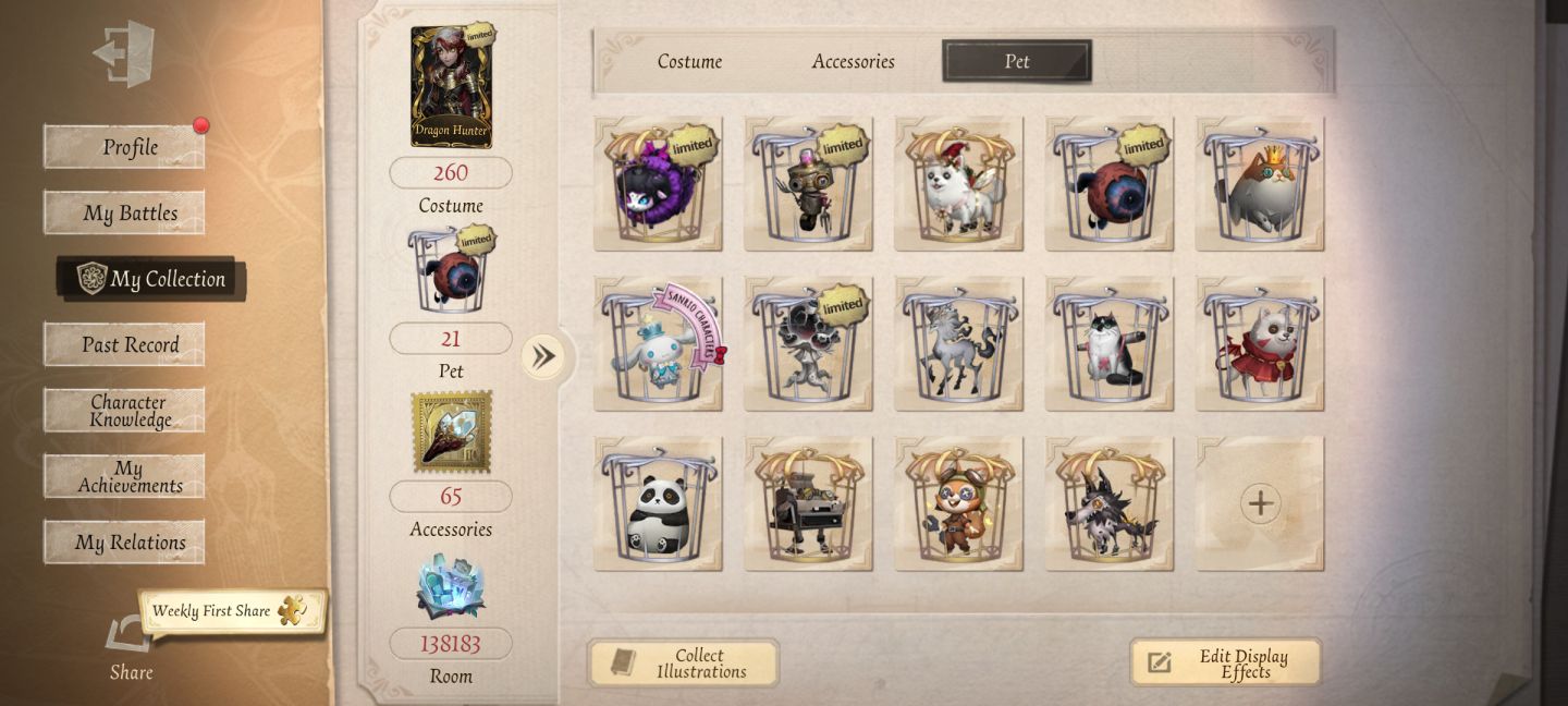 CONTA IDENTITY V ANTIGA SKINS CROSSOVER
