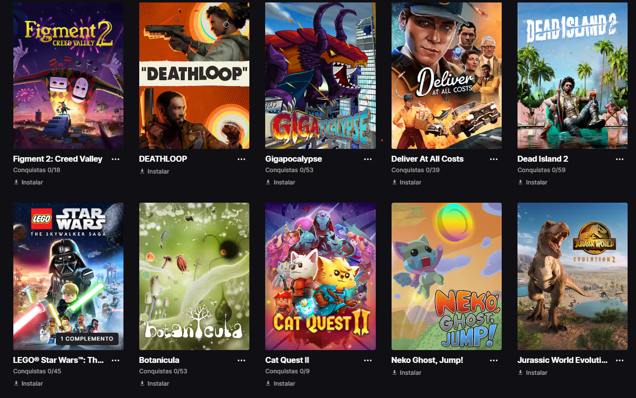 Conta full aceso Epic Games com diversos jogos