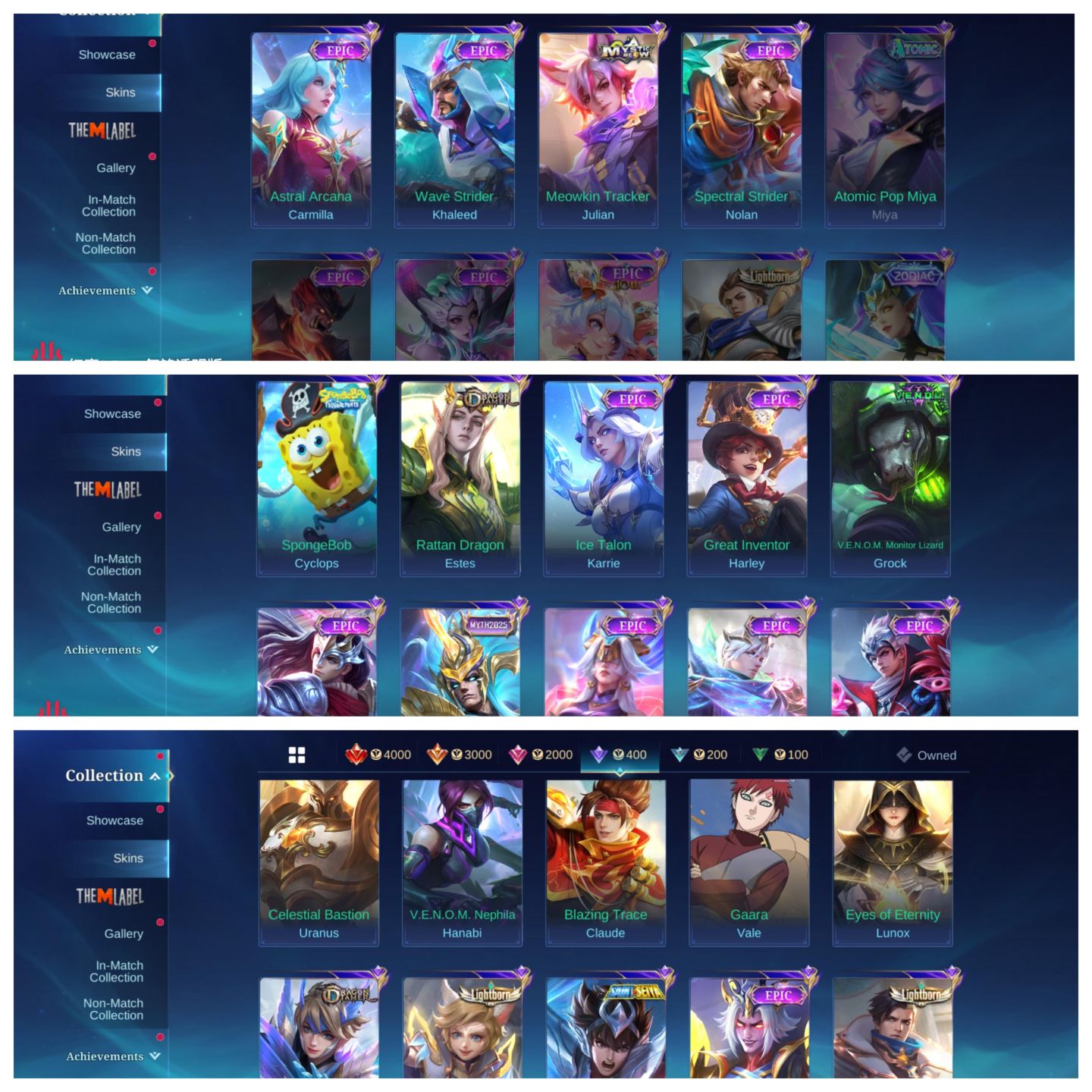 CONTA MOBILE LEGENDS COM 298 SKINS [SMURF] LEIA A DESCRIÇÃO