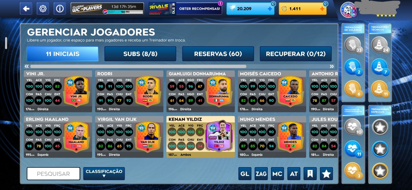 CONTA DE DREAM LEAGUE SOCCER 26 COM MUITOS DIAMANTES!!!