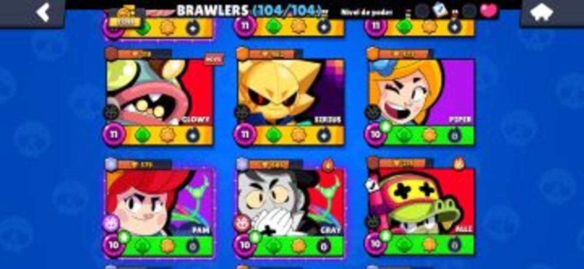 Conta de Brawl Stars de 2019, contém skins raras e 600 gemas. Olhe a descrição.