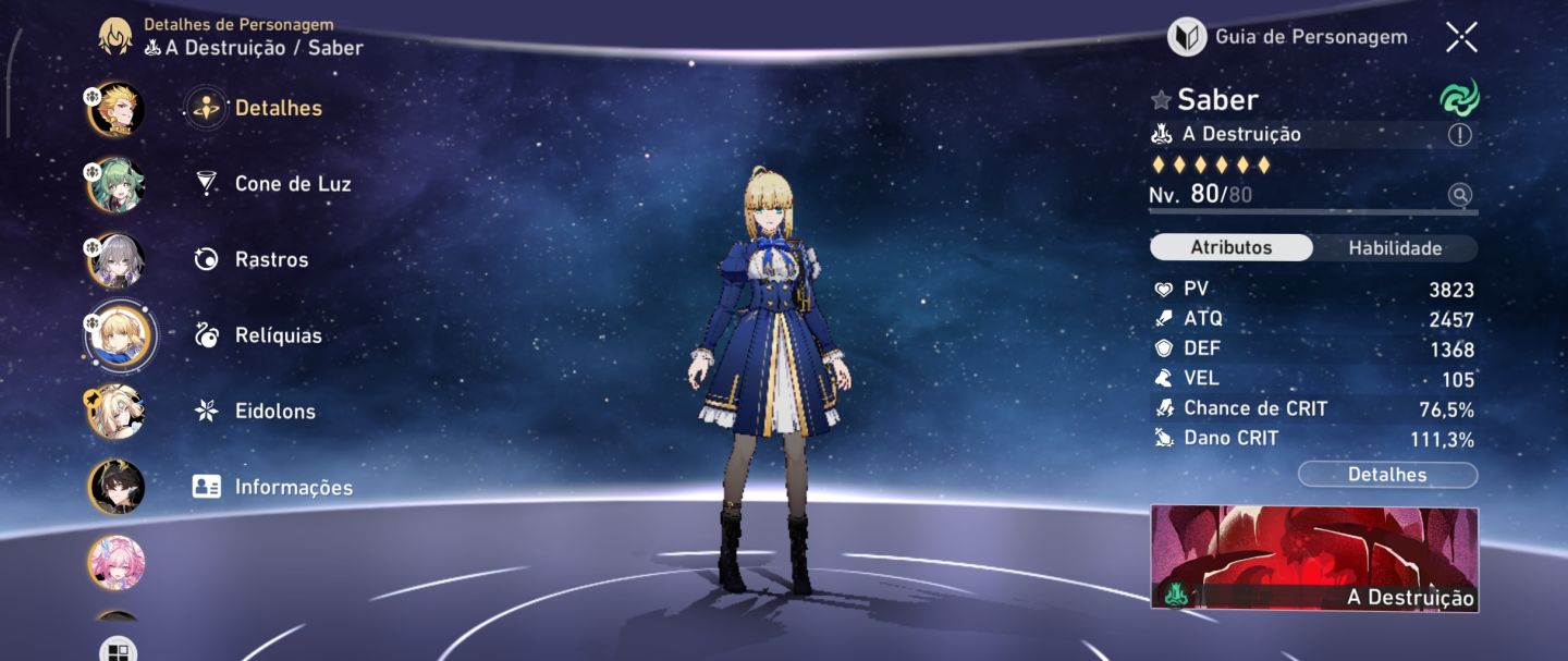 Conta Rank 68 com Pearl e todos os personagens de fate+ Cyrenne e outros!!