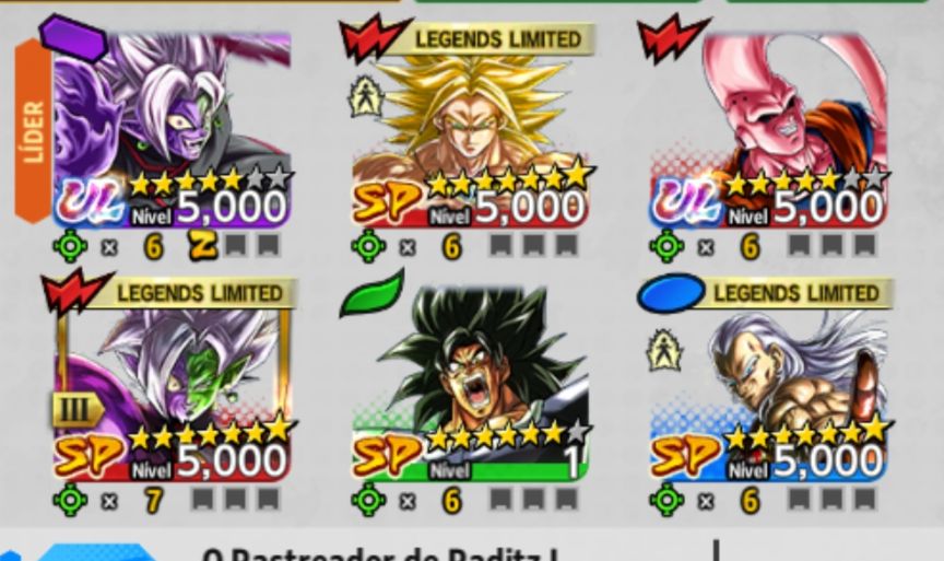 CONTA DE DRAGON BALL LEGENDS COM 3 ULTRAS