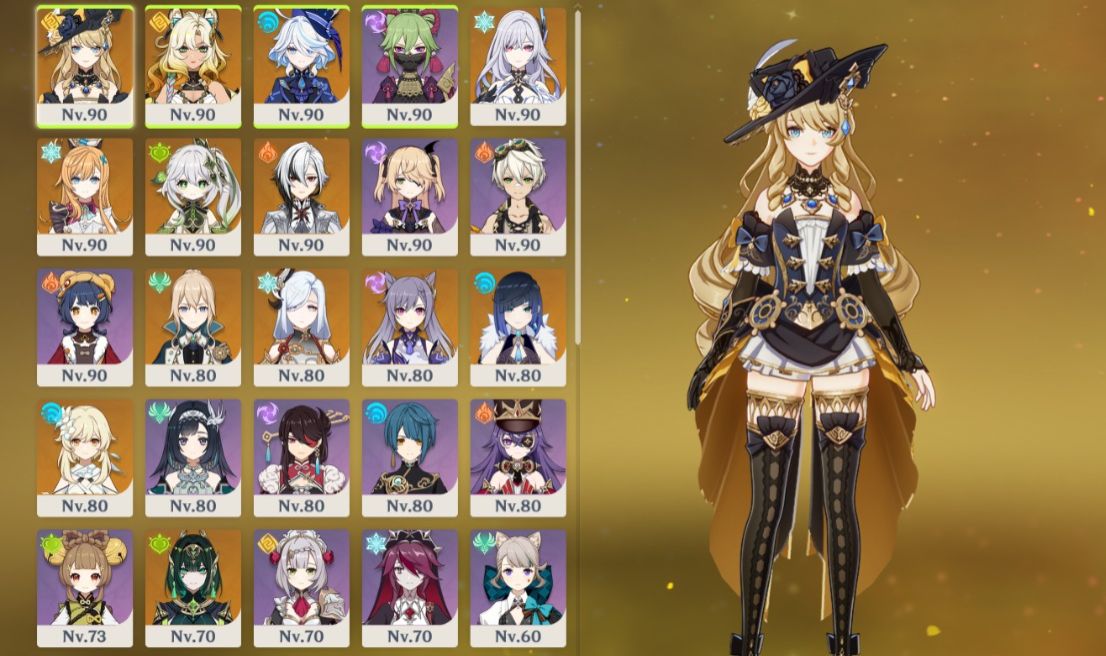 Conta Genshin impact- 11 personagens limitados 5 e 6 armas limitadas.