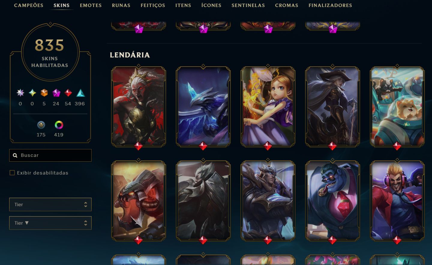 Conta De League Of Legends | 835 Skins | Lv.767 | Prata | Sem Telefone Vinculado