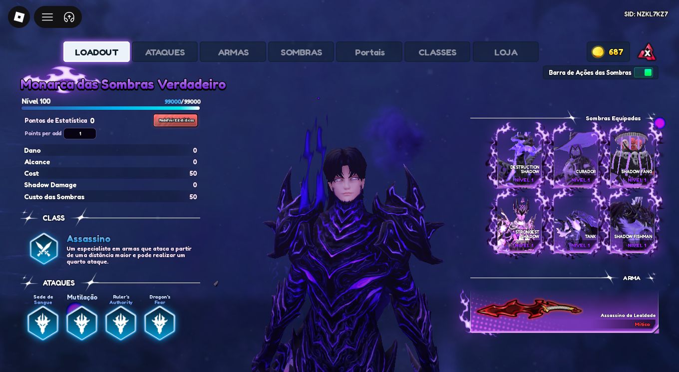 (Promoçao) Conta Anime Vanguards Transversal Sung Jin Woo Shiny