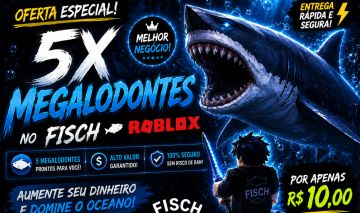 5 MEGALODONTES POR APENAS 10,00