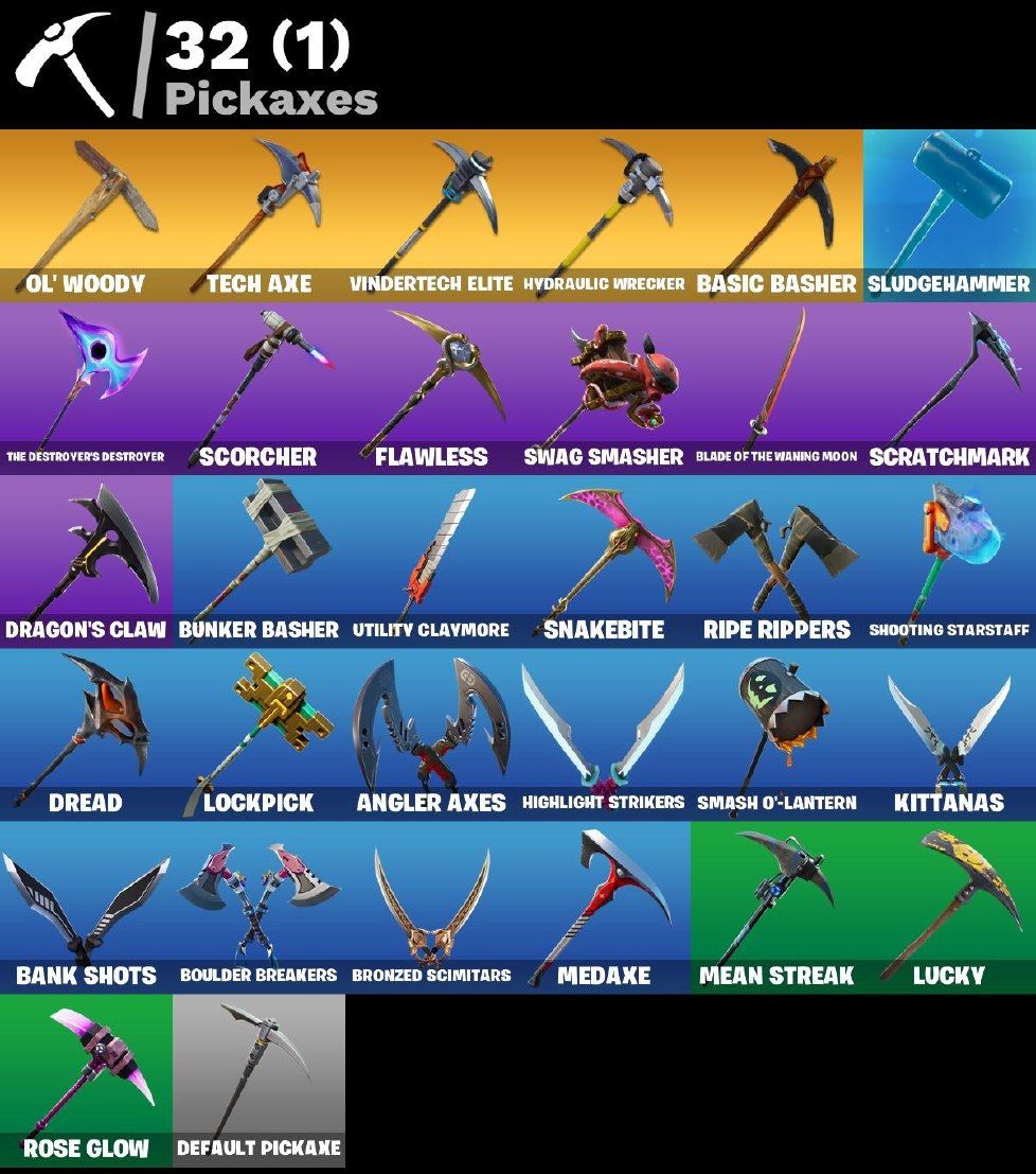 CONTA OG RARA VBUCKS INFITIOS / VIUVA NEGRA RARA / ICONES RAROS / 36SKINS