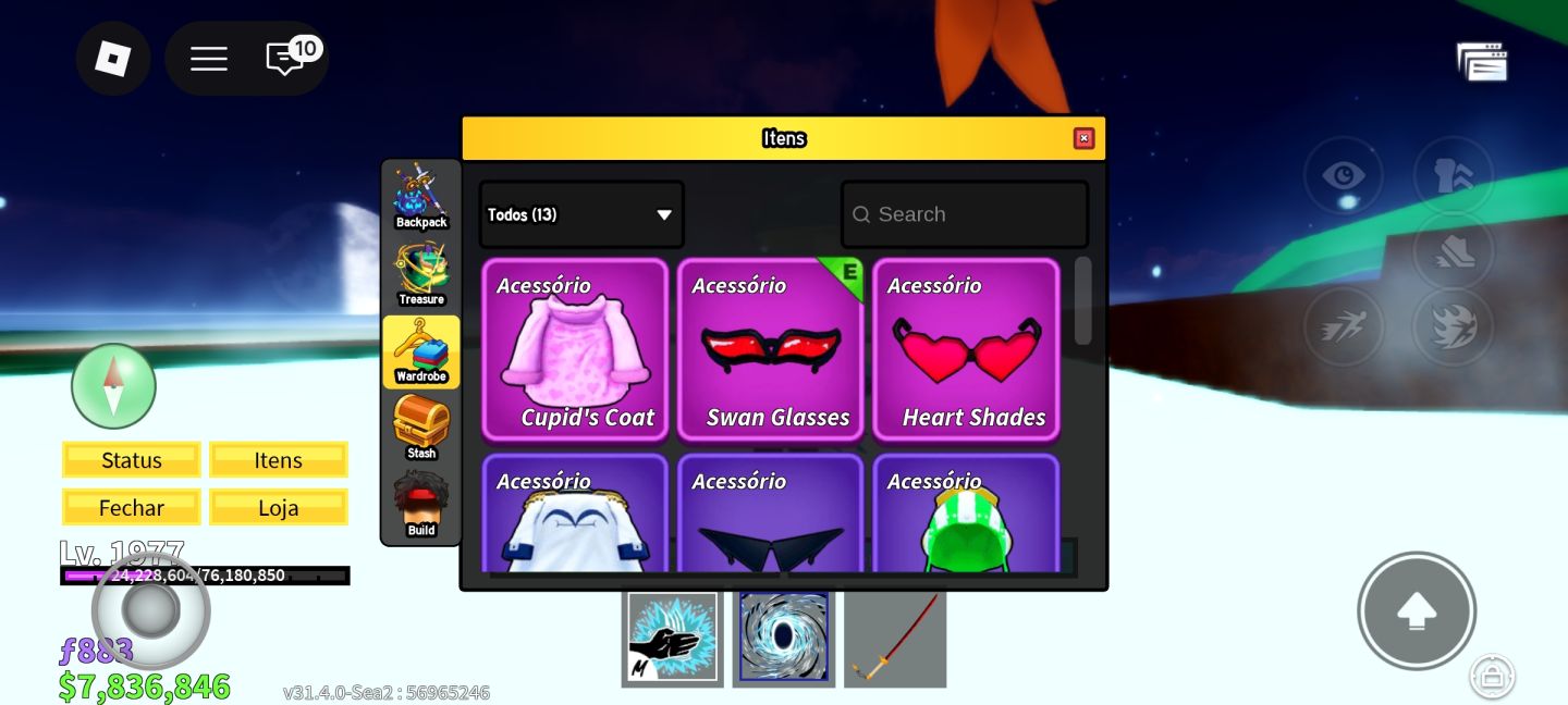 CONTA BLOX FRUITS LV 2800 MAX | VÁRIAS FRUTAS + ITENS RAROS