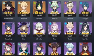 Conta de genshin com wriothesley-server Europa