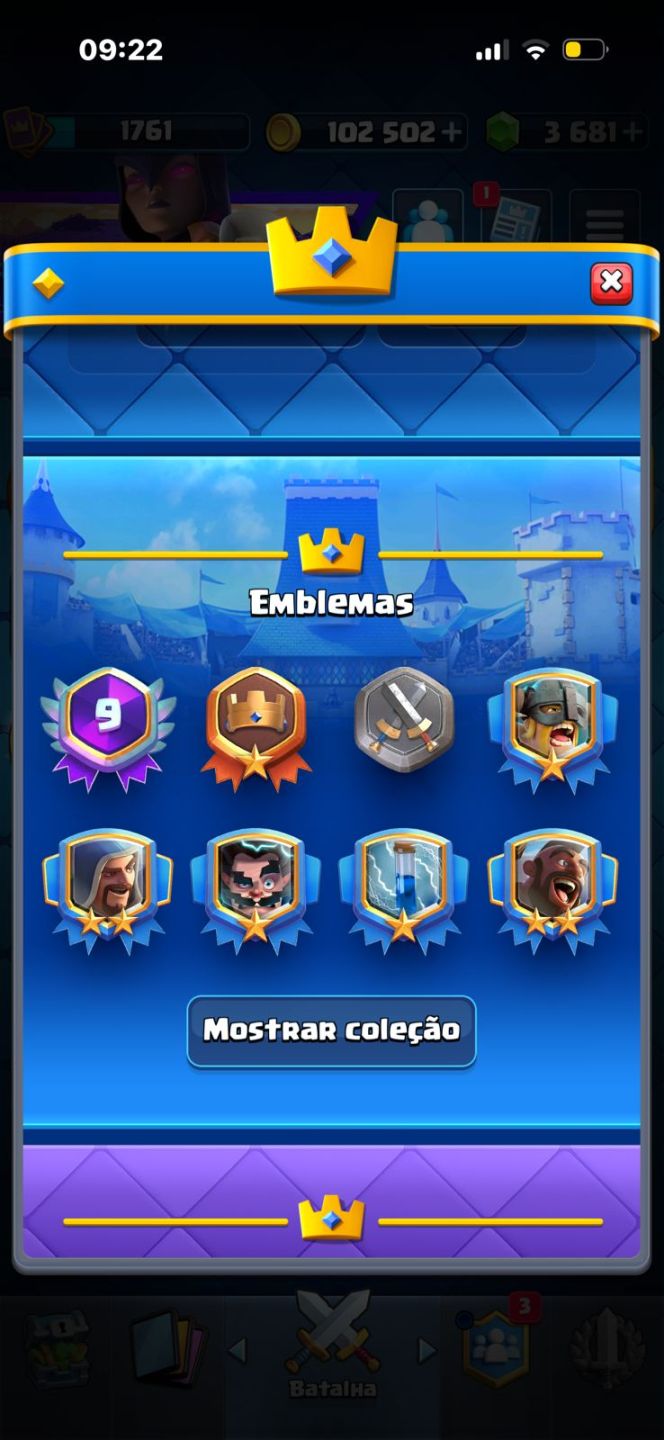 CONTA DE CLASH ROYALE FULL ACESSO 10827K - TODAS AS CARTAS - TORRE NIVEL 15