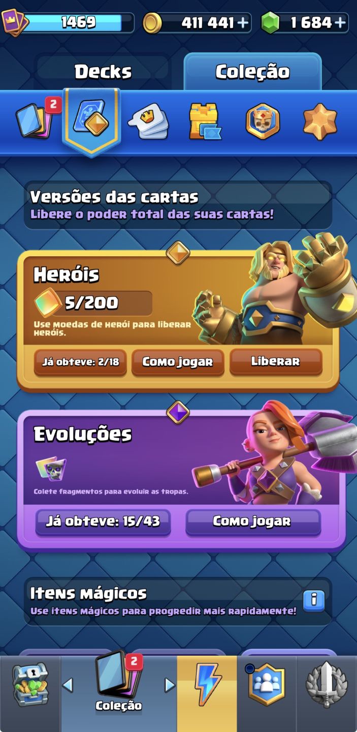 Clash Royale 10K+ Troféus | Torre do Rei 16 | 22 Cartas Nível 15 | 15 Evoluções