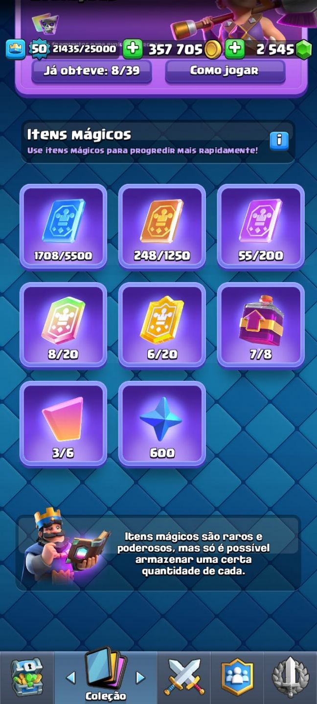 CONTA DE CLASH ROYALE + 10K TROFÉU MEGA LVL 16 EVO