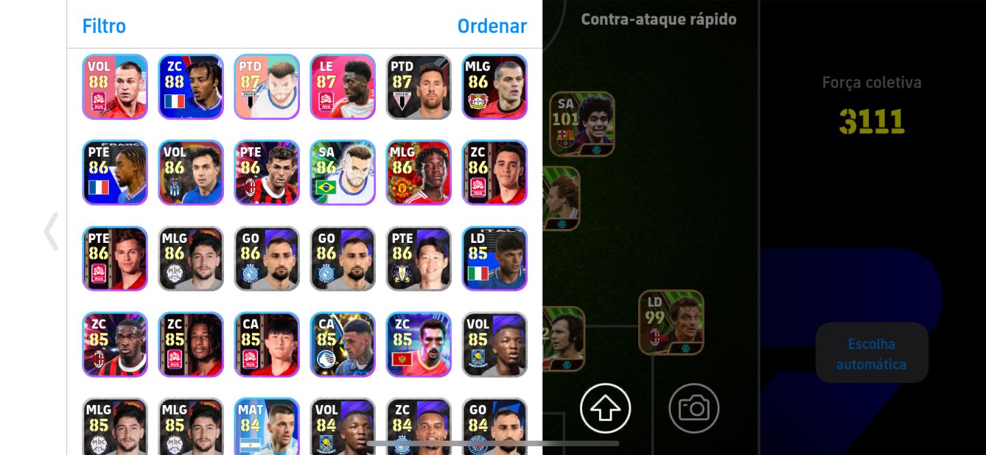 Pra sair rápido 3 contas efootball por 170