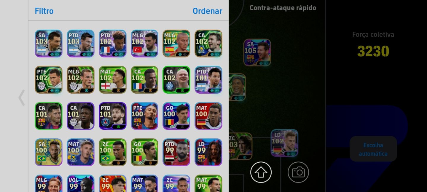 Conta eFootball 3230 Novo Messi e +Lendas do Barcelona