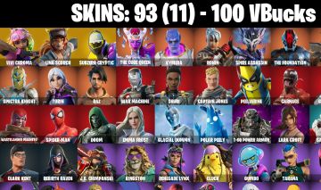 93 Skins VIVI CHROMA | LINA SCORCH | SUBZERO CRYPTIC | WAR MACHINE | 100 VB