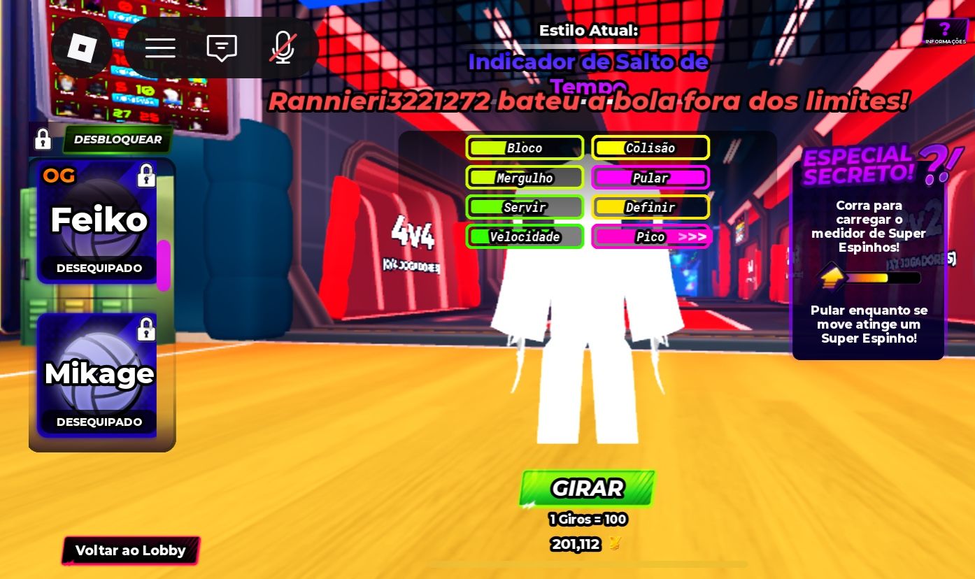 CONTA VOLLEYBALL LEGENDS FEIKO OG + TAICHOU + TSH + MIKAGE + SANJU | LVL 195