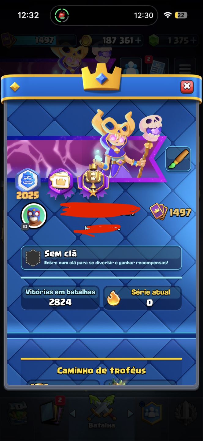 CONTA CLASH ROYALE MUITO BOA