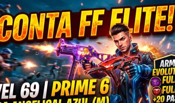 Conta FF Nível 69 | Calça Angelical | Camisas de Time | Armas Evolutivas