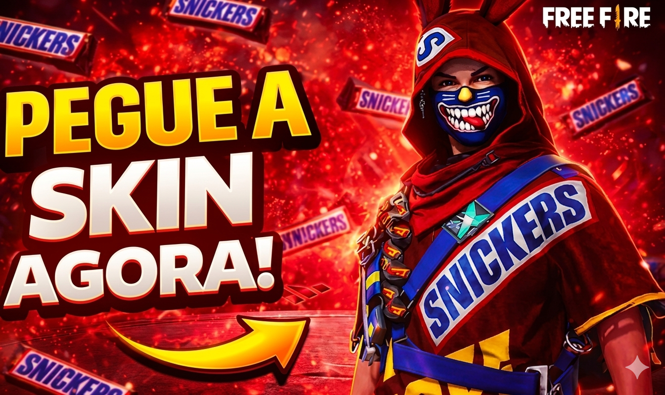FREE FIRE - Codiguin snickers + BRINDE (ENTREGA AUTOMÁTICA) CODIGO SNICKERS
