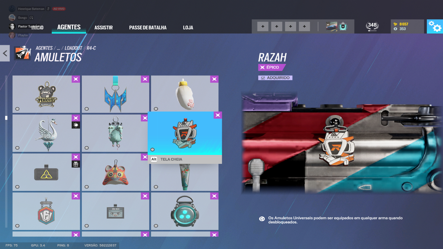 CONTA DE R6 RARA E COM MUUUUITA COISA!!!!!!