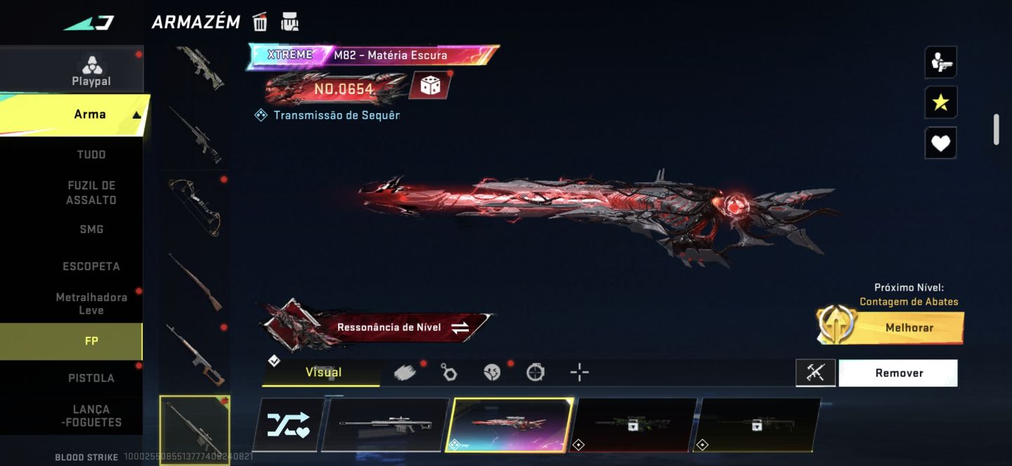 CONTA BLOOD STRIKE COM SKINS EXTREME N.654