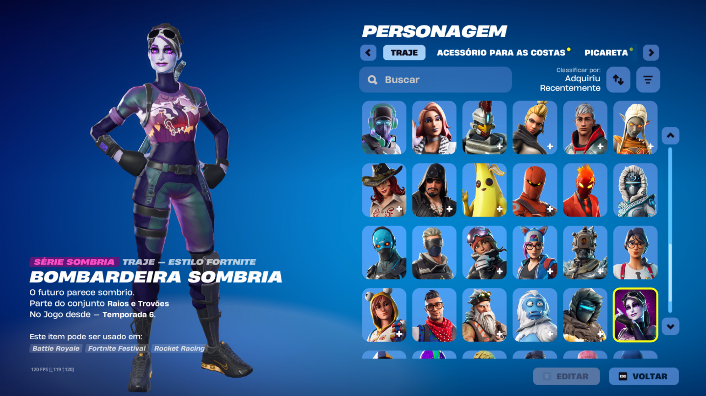 Conta de Fortnite e Fortnite SALVE O MUNDO + conta da Epic com jogos pegos