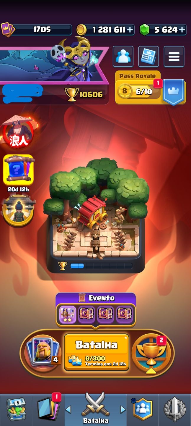 Conta Clash Royale 10,6k troféus, 5,6k gem