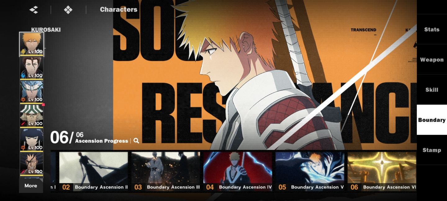 Conta lvl 80 com ichigo true shikai B6, possui todos os personagens menos Bambi
