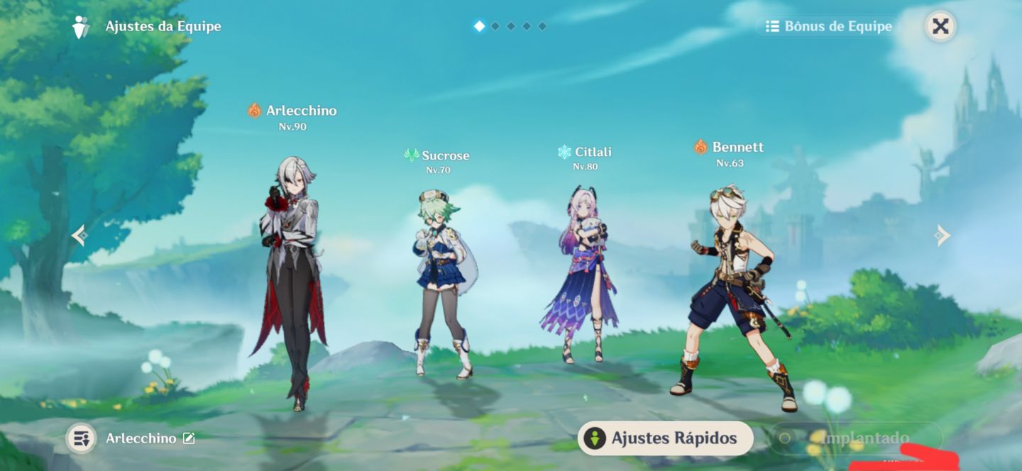 Conta Genshin impact Arlecchino C2 Lvl 90 e mais