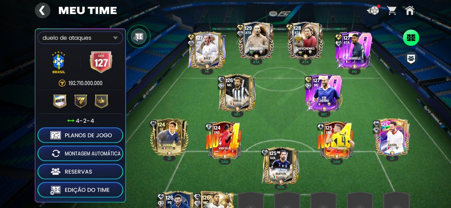 Conta FC mobile Ger 127 Com Ronaldo e Shevchenko