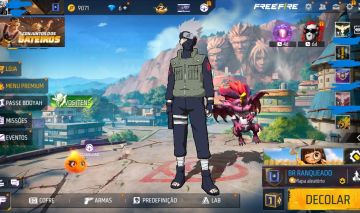 CONTA FREE FIRE PLATINA SKIN KAKASHI E SAKURA