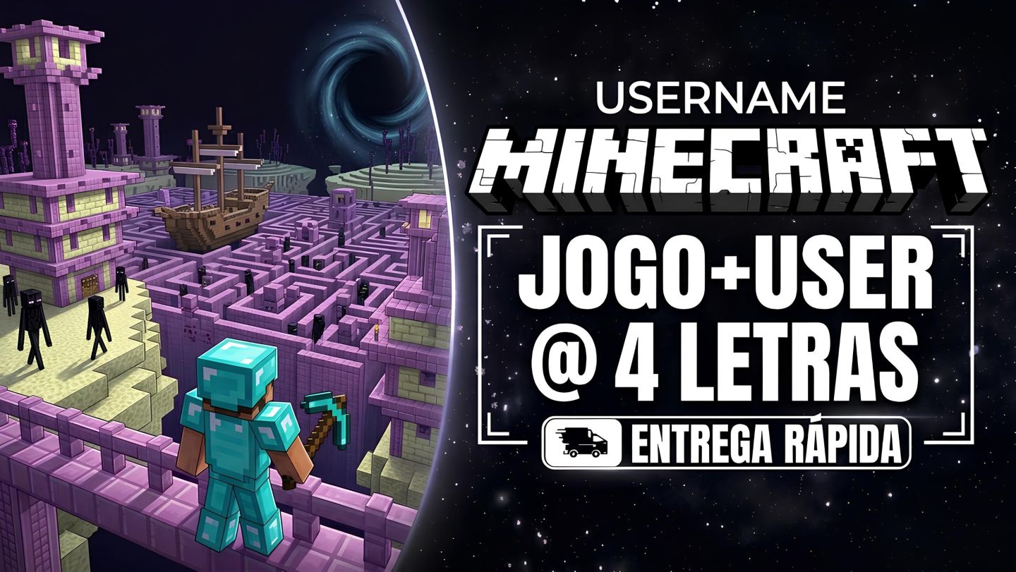 CONTA MINECRAFT | JOGO+USER 4 LETRAS (USERNAMES: 4C, 4L, 4 LETRAS, 4 CARÁCTERES)