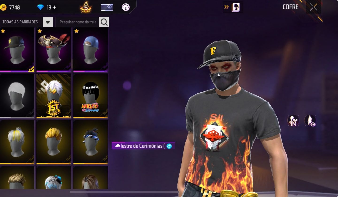 CONTA FREE FIRE SEGUNDO PASSE FULL MESTRE RARO