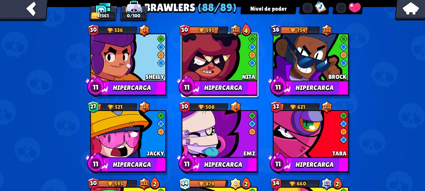 CONTA BRAWL STARS 101/105 BRAWLS