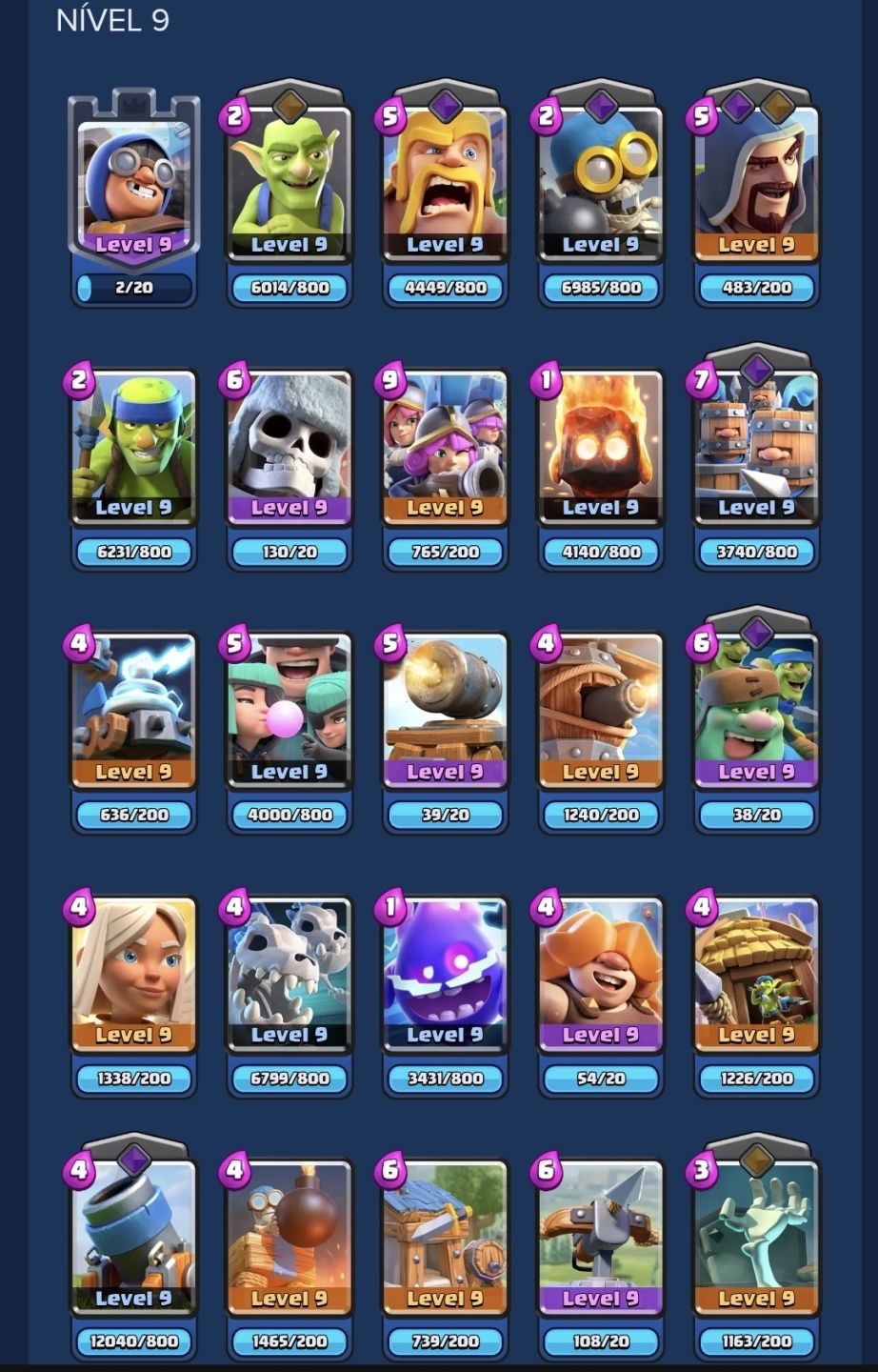 COMBO de conta clash royale e clash of clans