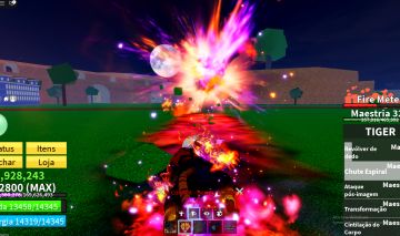 CONTA DE BLOX FRUITS COM TIGER, T-REX PERMANENTE MUITAS GAMEPASS E ITENS RAROS