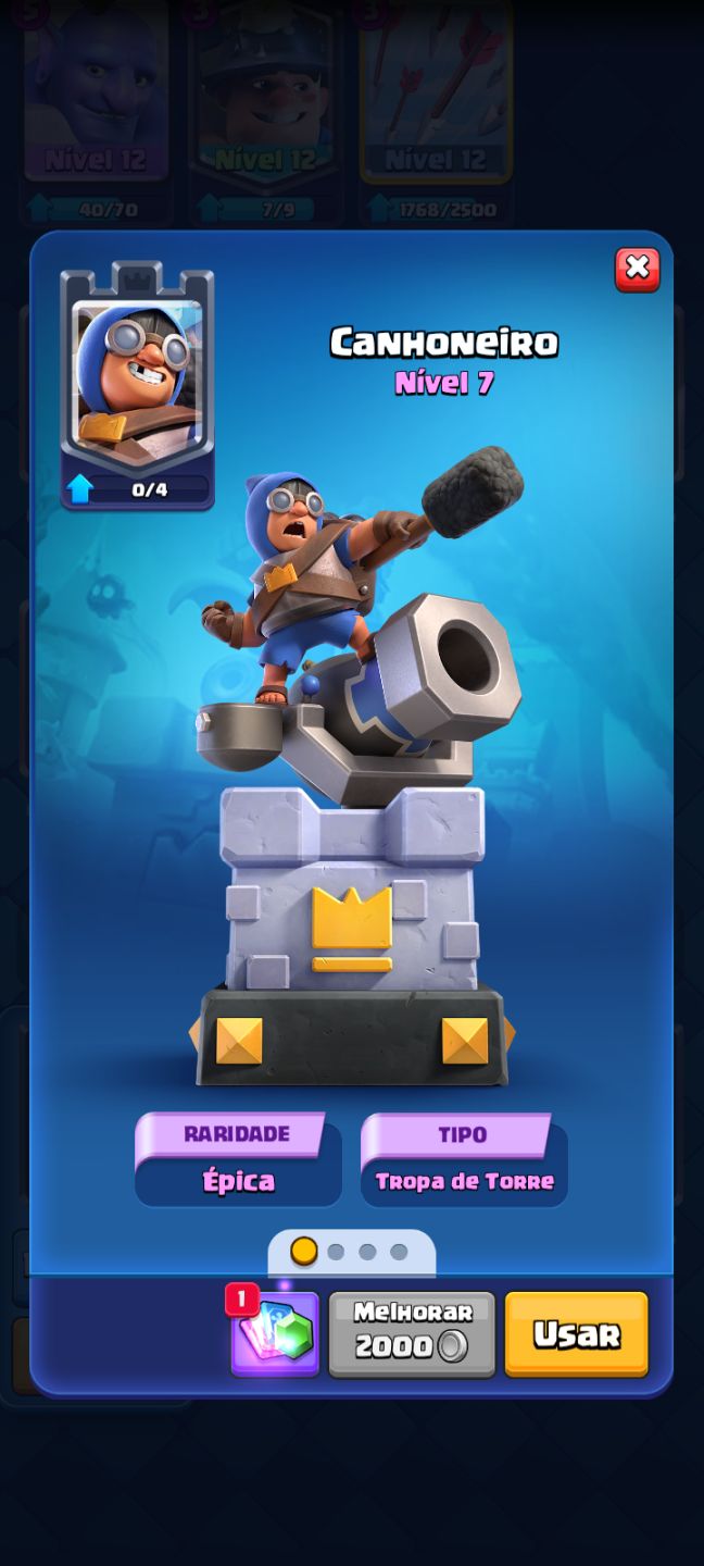Conta Clash Royale, 4 anos com evolutivas