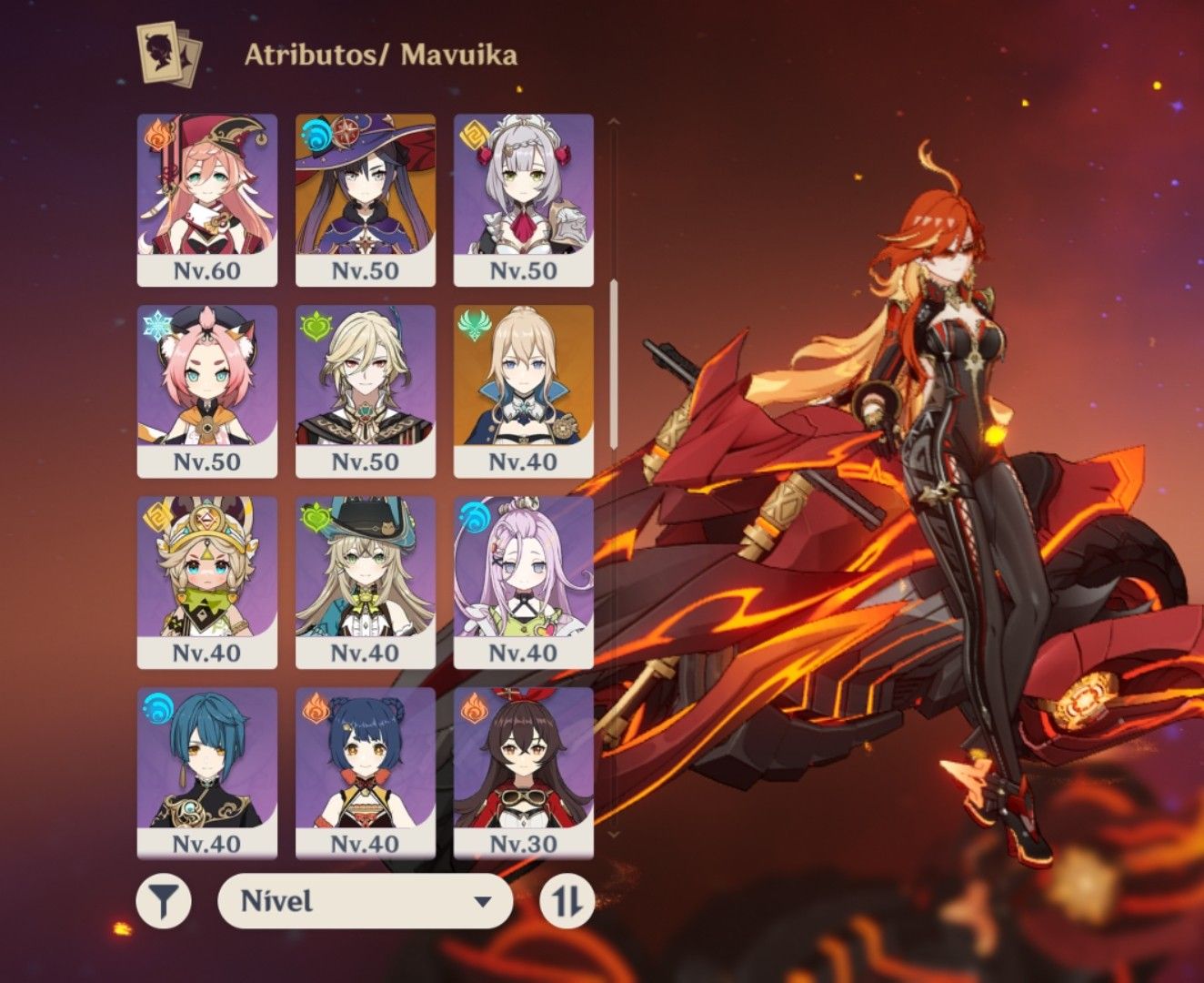 Conta Genshin impact mavuika c1