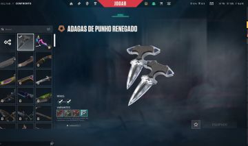 Conta com 2 passes 4 skins de armas e uma de faca