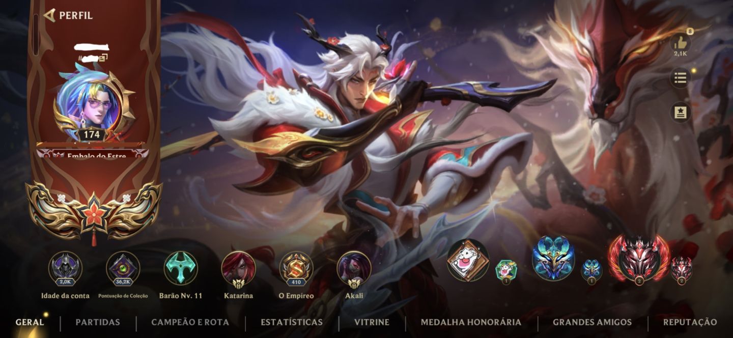 Conta GM todas Skins riven, muitas lendárias e muitas limitadas